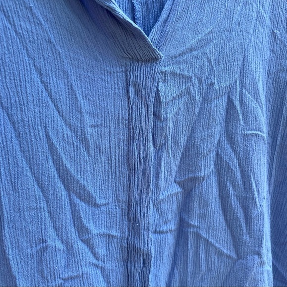 AVA & VIV Women’s Blue V-Neck Cap Sleeve Top Size 3X - Picture 5 of 10